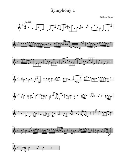 Symphony No.1 in B-flat major – William Boyce