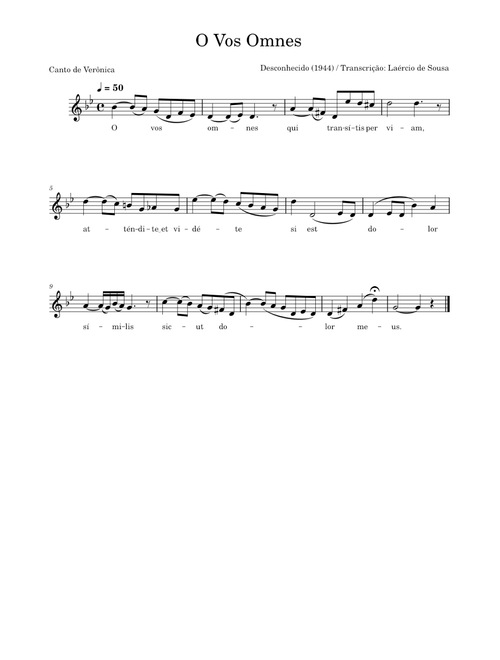 O Vos Omnes (Canto de Verônica)