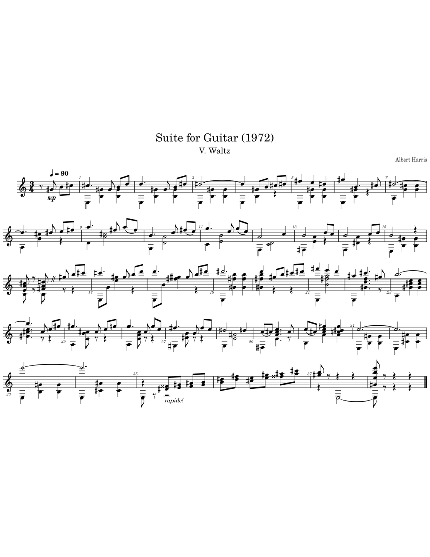 Suite For Guitar (1972) V. Waltz – Albert Harris – Albert